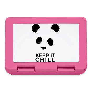 Bamboo Society – Keep It Chill! Ein minimalistisch - Brotdose - Pink - Vorne
