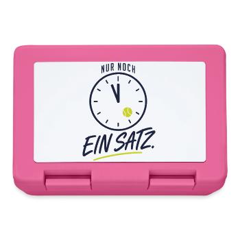 Nur noch ein Satz Tennis Sucht Spruch - Brotdose - Pink - Vorne