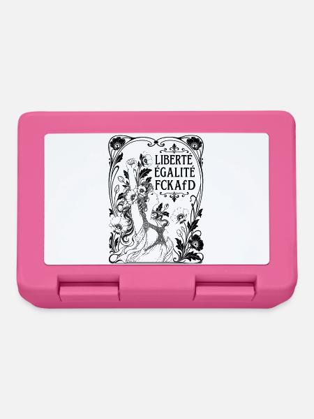 Liberté Égalité FCKAfD Art Nouveau Stil Protest - Brotdose - Pink