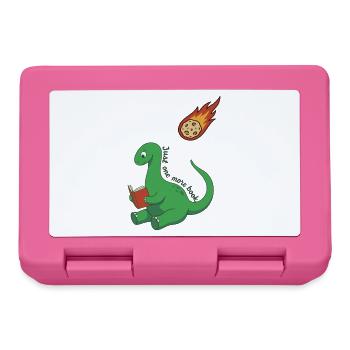 Nur noch ein Buch Dinosaurier - Brotdose - Pink - Vorne