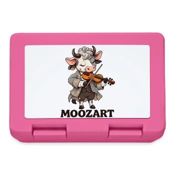 Cute Cow Mozart Wortspiel Klassische Musik Geiger Kunst - Brotdose - Pink - Vorne