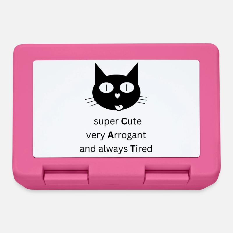 CAT - super Cute, very Arrogant and always Tired - Brotdose - Pink