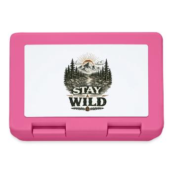 Stay Wild | Outdoor Nature Design - Brotdose - Pink - Vorne