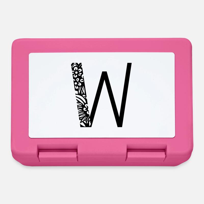 Buchstabe W - Brotdose - Pink