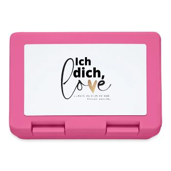Du kannst so süß freuen - ich liebe dich - Brotdose - Pink - Vorne