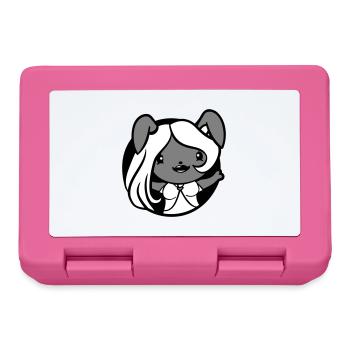 Bunny Girl Pretty Hair Woman Bunny Waving Hole - Lunchbox - pink - Front