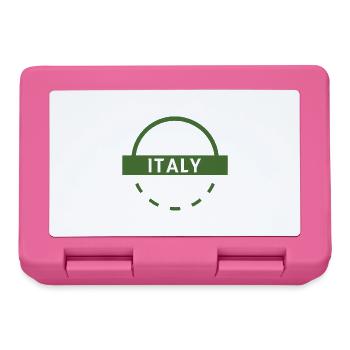 Italienisches grünes Emblem runder Stempel - Brotdose - Pink - Vorne
