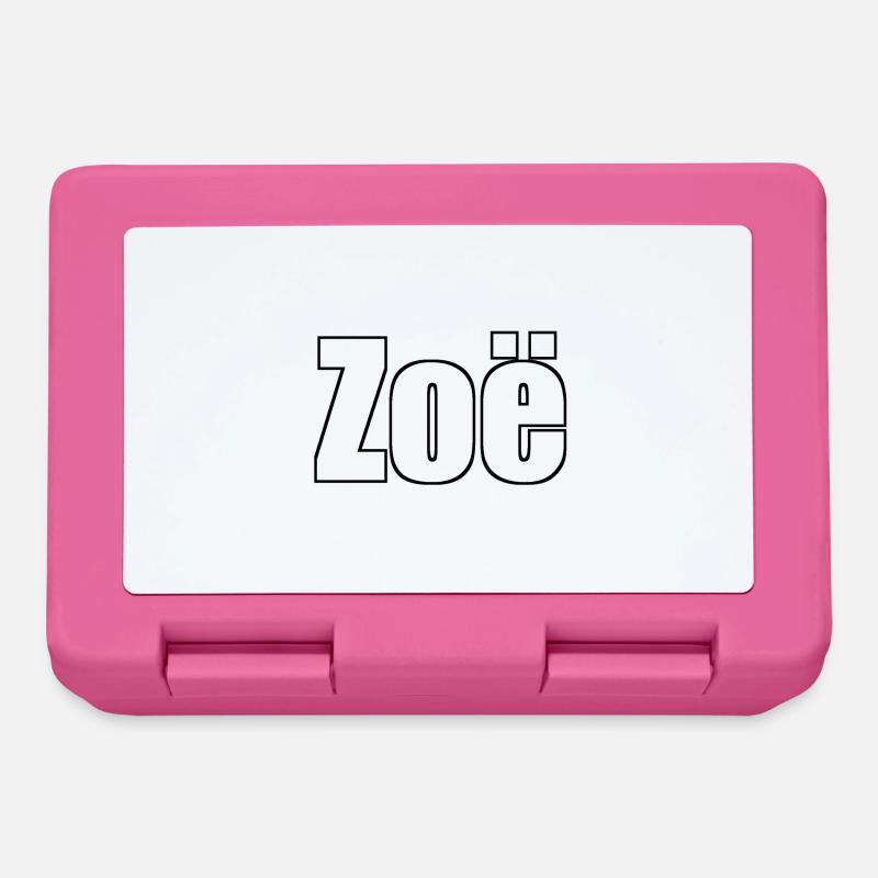 Zoé - (Nom humain) - Boîte à goûter - rose