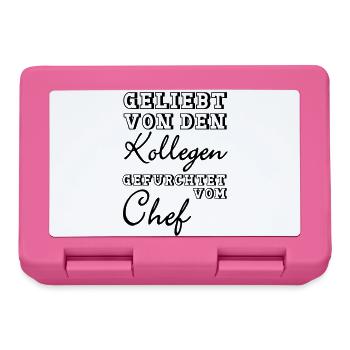Geliebt von den Kollegen Geschenk - Brotdose - Pink - Vorne