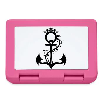 Der stilisierte Anker - Glaube Liebe Hoffnung - Brotdose - Pink - Vorne