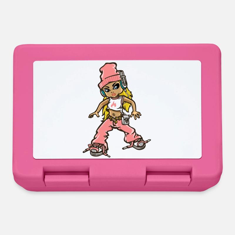Hip Hop Mädchen in rosa - Brotdose - Pink