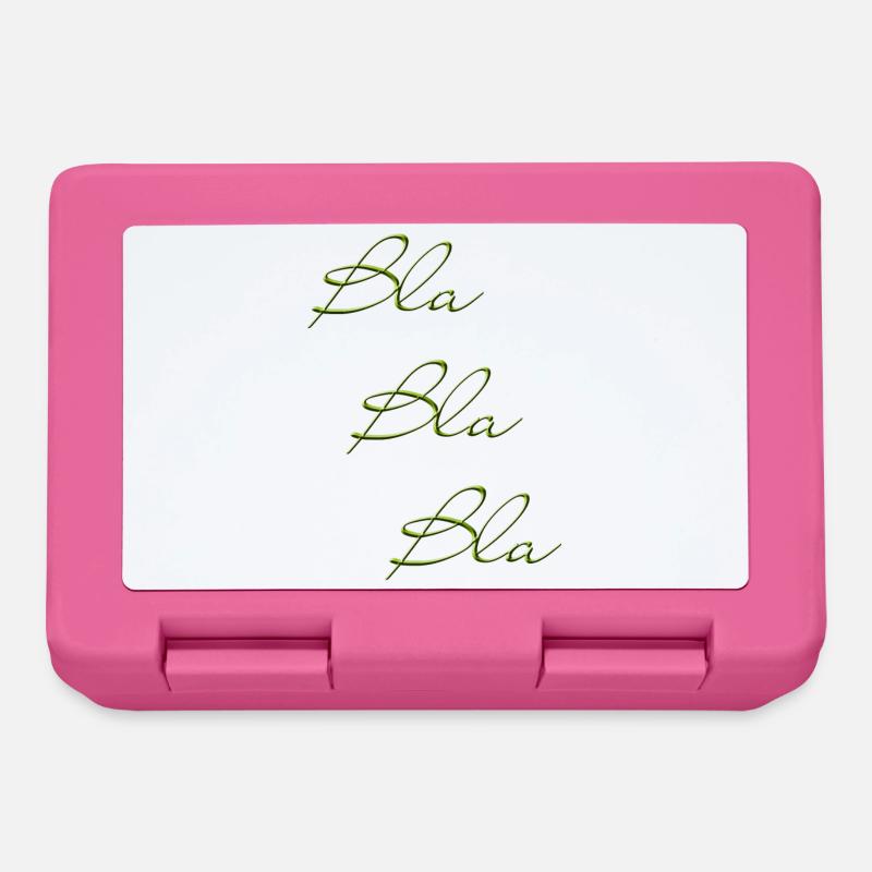 Bla Bla Dreifach Grüner Script - Brotdose - Pink