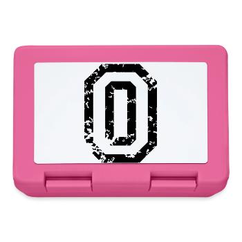 O (Vintage Weiß) Buchstabe O - Brotdose - Pink - Vorne