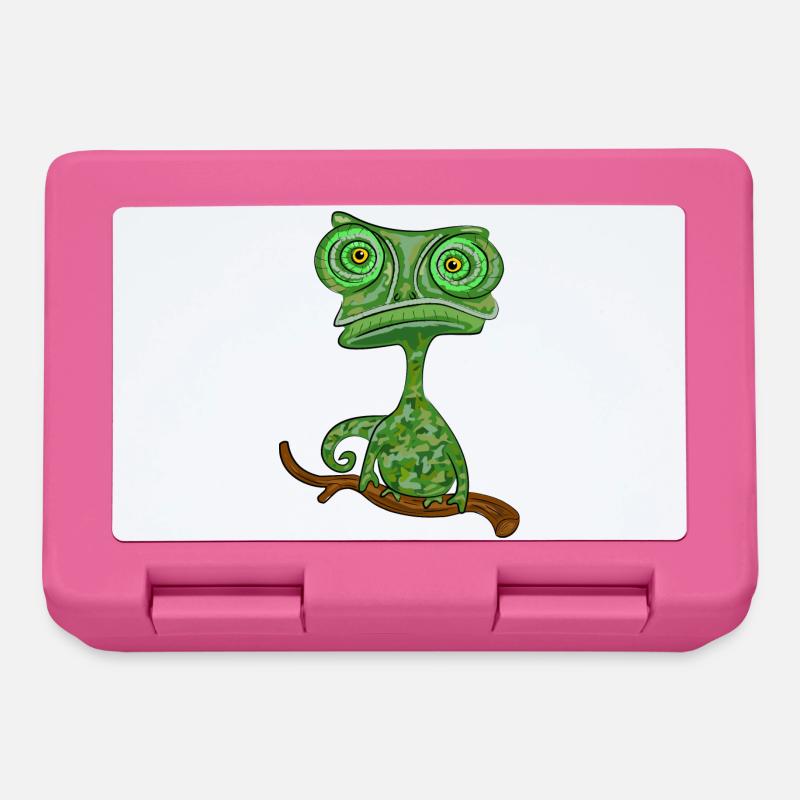 caméléon - Boîte à goûter - rose