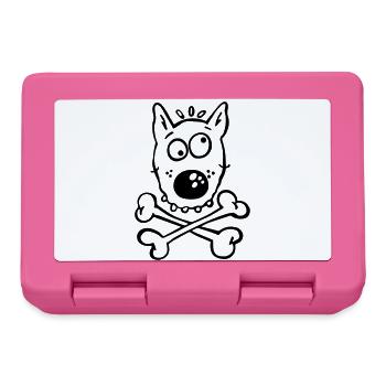Piraten Hund - Brotdose - Pink - Vorne