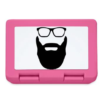 Beard And Glasses - Lunchbox - pink - Front