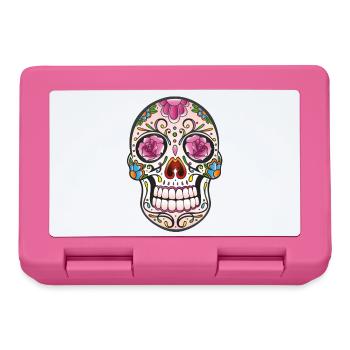 Mexican Sugar Skull, day of the dead - Lunchbox - pink - Front