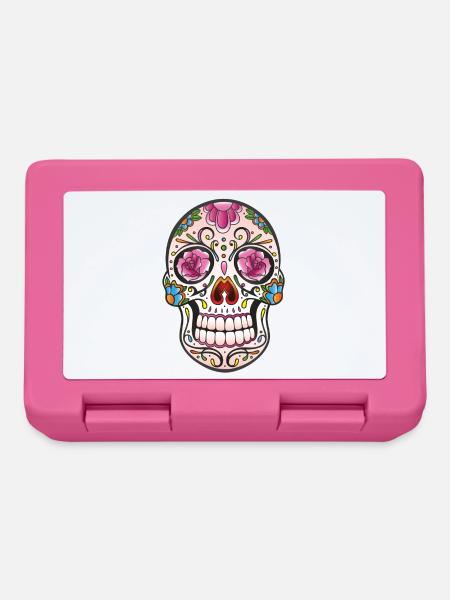 Mexican Sugar Skull, day of the dead - Lunchbox - pink