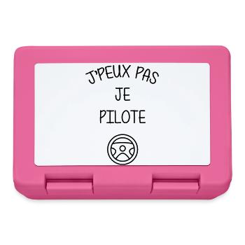 Course Automobile / Voiture / Sport / Pilote - Boîte à goûter - rose - Devant
