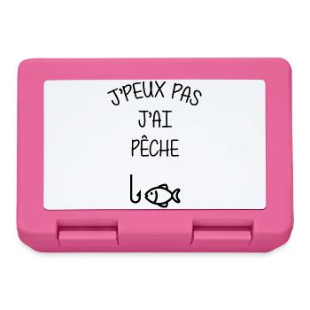 Pêche / Pêcheur / Chasse / Poisson / Mer - Boîte à goûter - rose - Devant