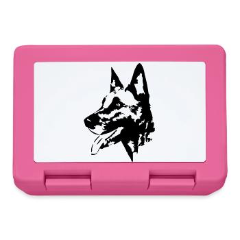 Malinois head - Lunchbox - pink - Front