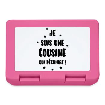 Cousin - Cousine - Famille - Naissance - Bébé - Lunchbox - pink - Front