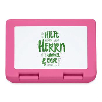 Meine Hilfe Kommt Vom Herrn - Brotdose - Pink - Vorne