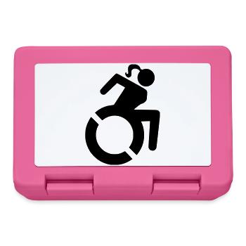 Symbole de fauteuil roulant pour les femmes, mesdames # - Boîte à goûter - rose - Devant