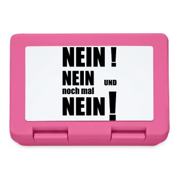 Nein mit Ausrufezeichen - erfordert Akzeptanz - Brotdose - Pink - Vorne