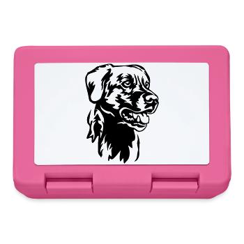 Tête de labrador - Boîte à goûter - rose - Devant
