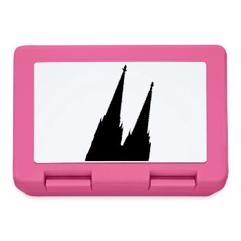 Schräger Kölner Dom in Köln - Brotdose - Pink - Vorne