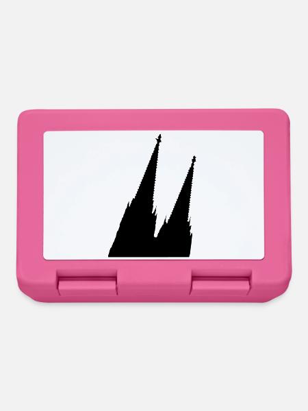Schräger Kölner Dom in Köln - Brotdose - Pink