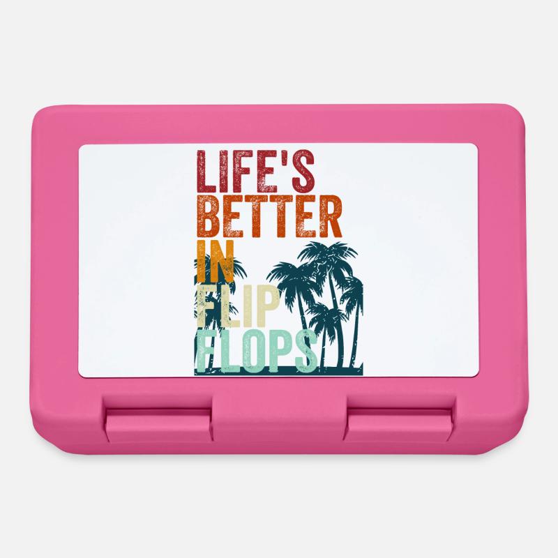 Life's better in Flip Flops - Brotdose - Pink