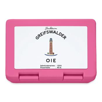 Leuchtturm Insel Greifswalder Oie, Ostsee - Brotdose - Pink - Vorne