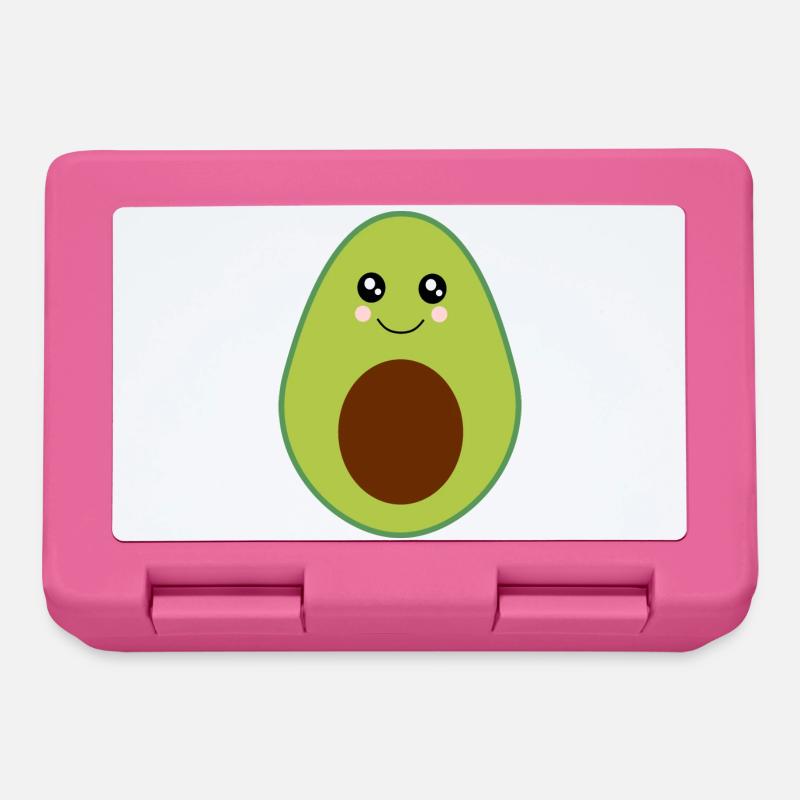 Kawaii, Früchte, Gemüse, vegan, Avocado - Brotdose - Pink