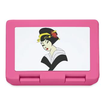 japanische tradition, japanische frau - Brotdose - Pink - Vorne