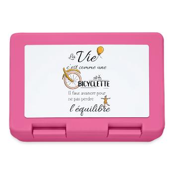 Equilibre et bicyclette - Boîte à goûter - rose - Devant