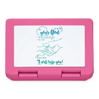 Isaiah Bible Verse I Help You - Lunchbox - pink - Front
