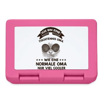 Ich bin eine Tischtennis Oma - Brotdose - Pink - Vorne