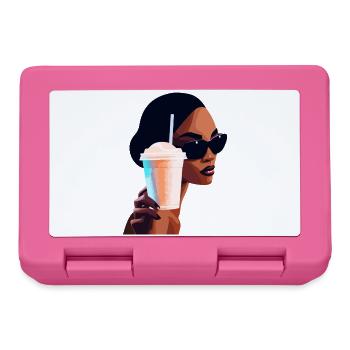 Lebendige Sommergetränk Frau Illustration - Brotdose - Pink - Vorne