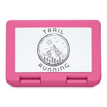 Trail Running Mountains Forest Sun - Lunchbox - pink - Front