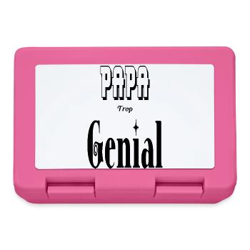Papa Trop Génial Père - Boîte à goûter - rose - Devant