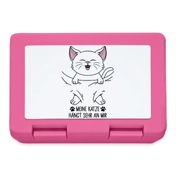Meine Katze hängt sehr an mir - Brotdose - Pink - Vorne