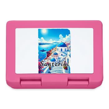 Greece souvenir travel vacation Santorini - Lunchbox - pink - Front