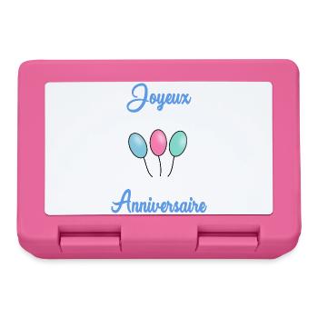 HAPPY BIRTHDAY - Boîte à goûter - rose - Devant