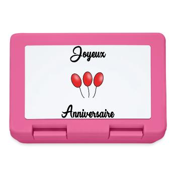 ALLES GUTE ZUM GEBURTSTAG. ALLES GUTE ZUM GEBURTSTAG. JAHRESTAG. - Brotdose - Pink - Vorne