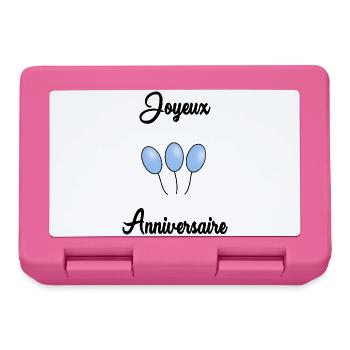HAPPY BIRTHDAY. HAPPY BIRTHDAY. ANNIVERSARY. - Lunchbox - pink - Front