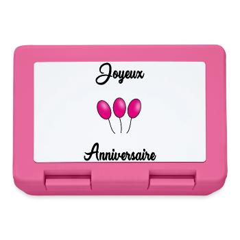 ALLES GUTE ZUM GEBURTSTAG. ALLES GUTE ZUM GEBURTSTAG. JAHRESTAG. - Brotdose - Pink - Vorne