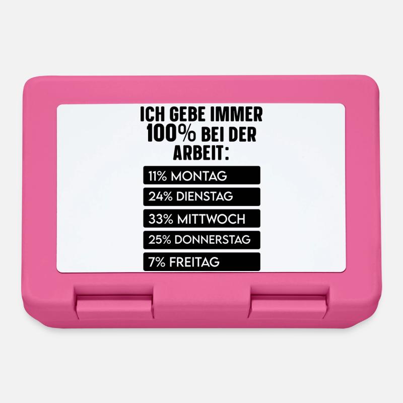 Black Square Minimal - Lunchbox - pink