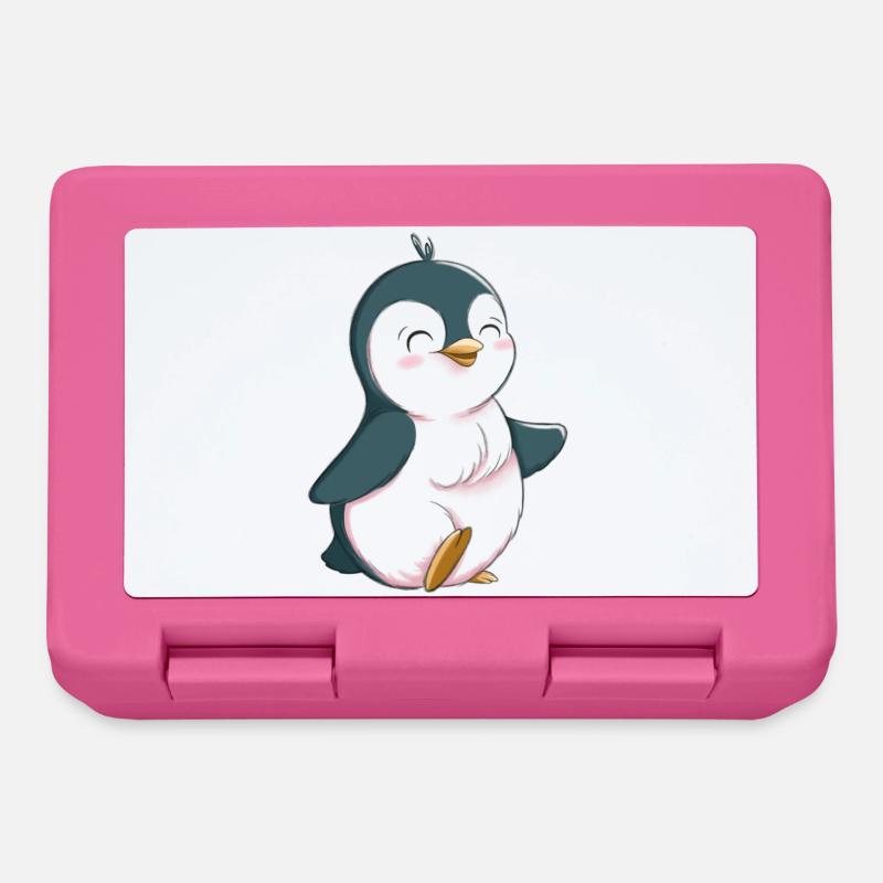 Süßer Pinguin - Brotdose - Pink